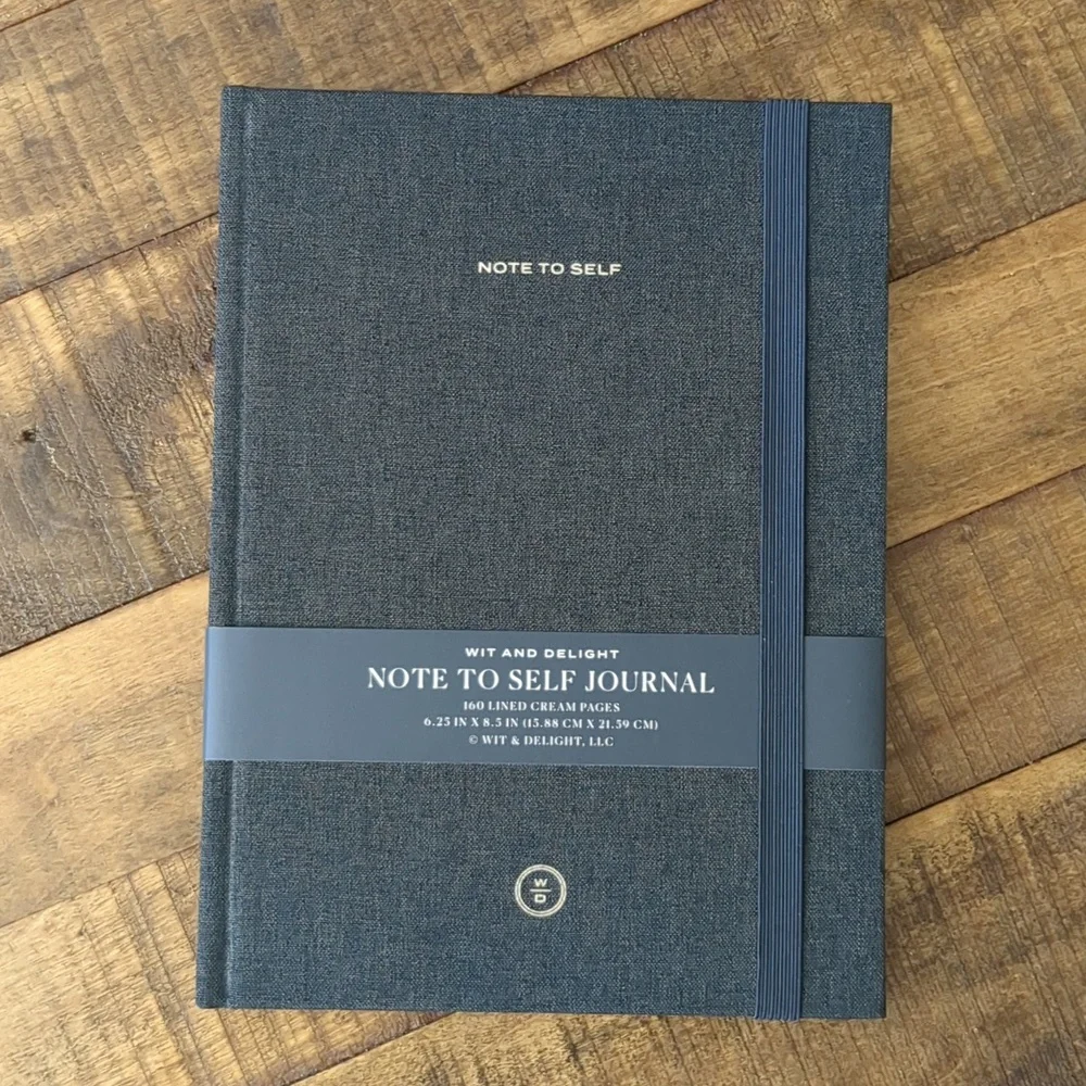 Gorgeous Black / Dark Gray Linen Wrapped Notebook Journal